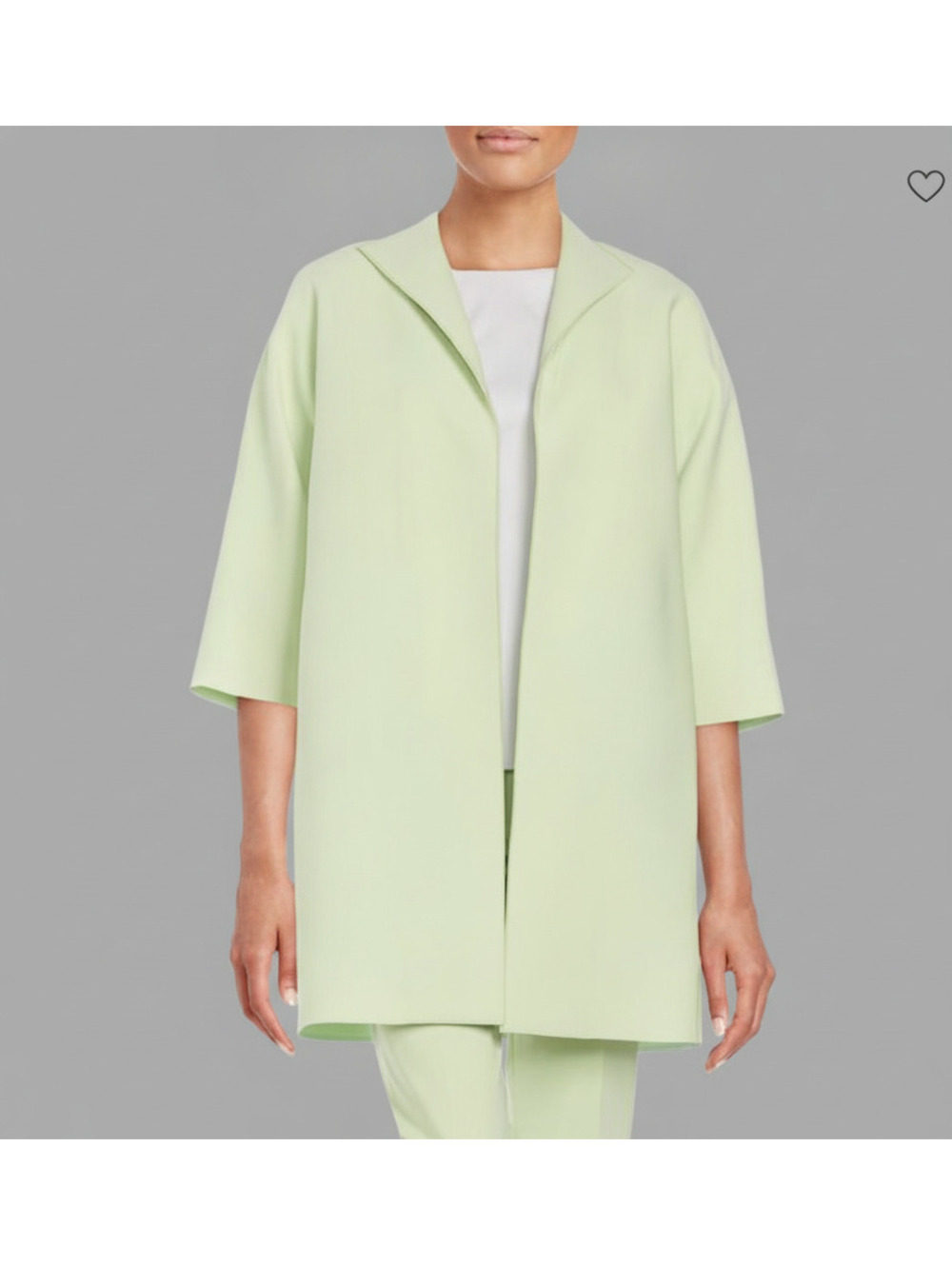 Lafayette 148 Mary Topper Stretch Open Jacket Mint Green Size PS Quiet Luxury